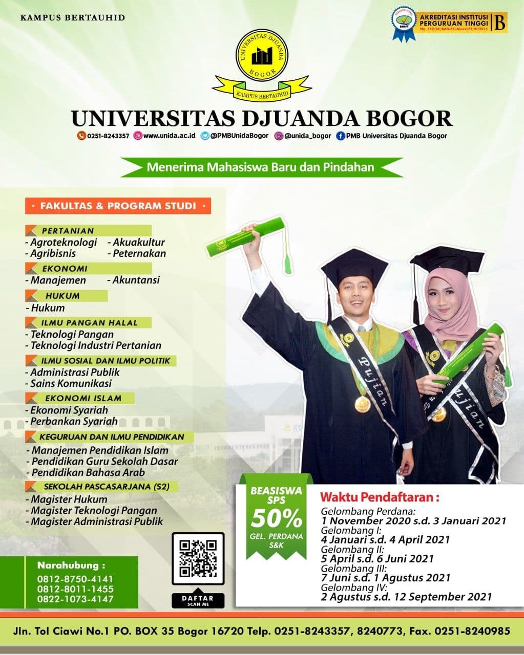 Informasi Penerimaan Mahasiswa Baru TA. 2020/2021 - Universitas Djuanda
